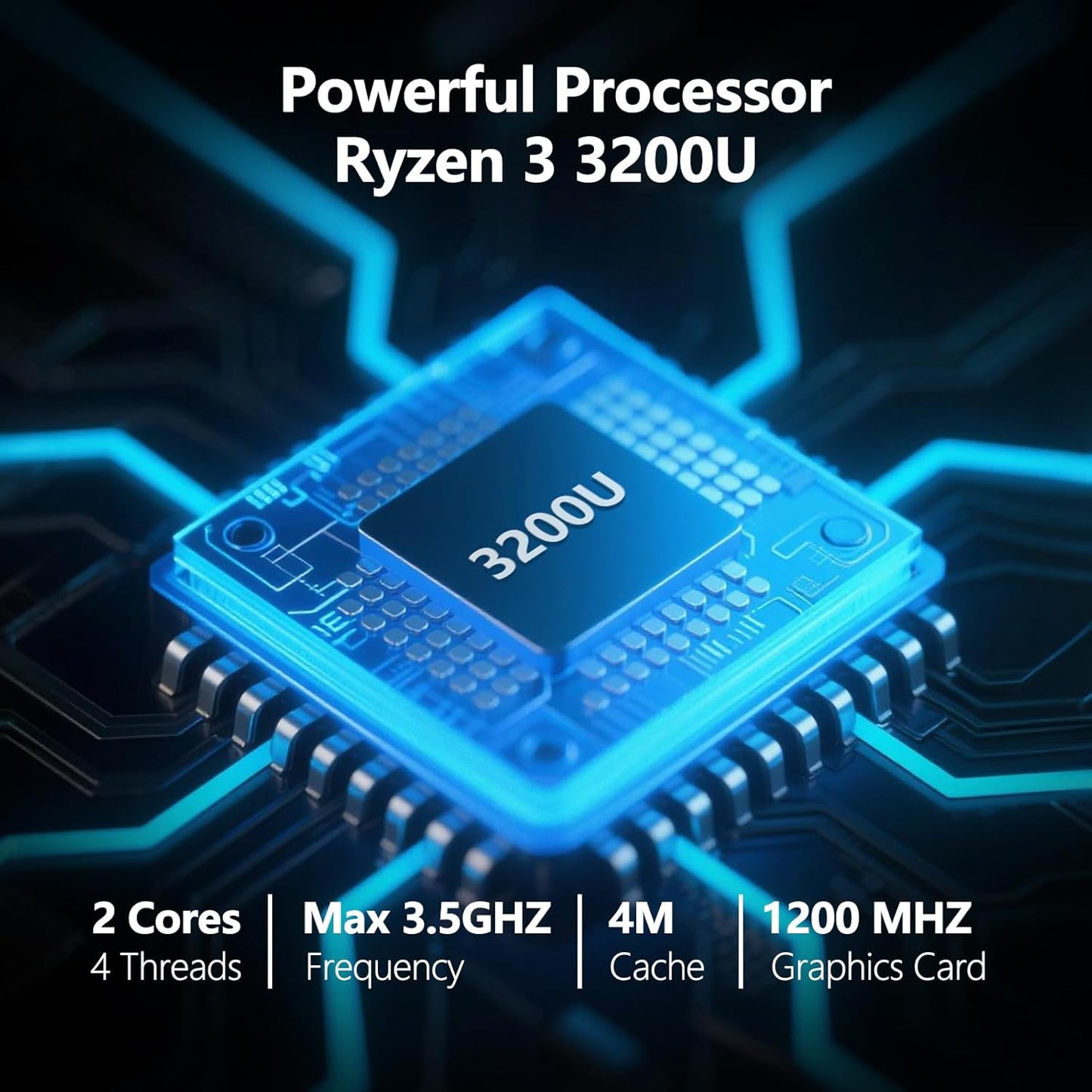 Azeyou FHD 15.6 Inch Laptop, PC Computers Ryzen 3 3200U, Laptop 16GB LPDDR4 RAM & 512GB PCIe SSD, 4500mAh, Business Laptop with Dual-Band WiFi, BT5.0, OS 11 Pro, Black