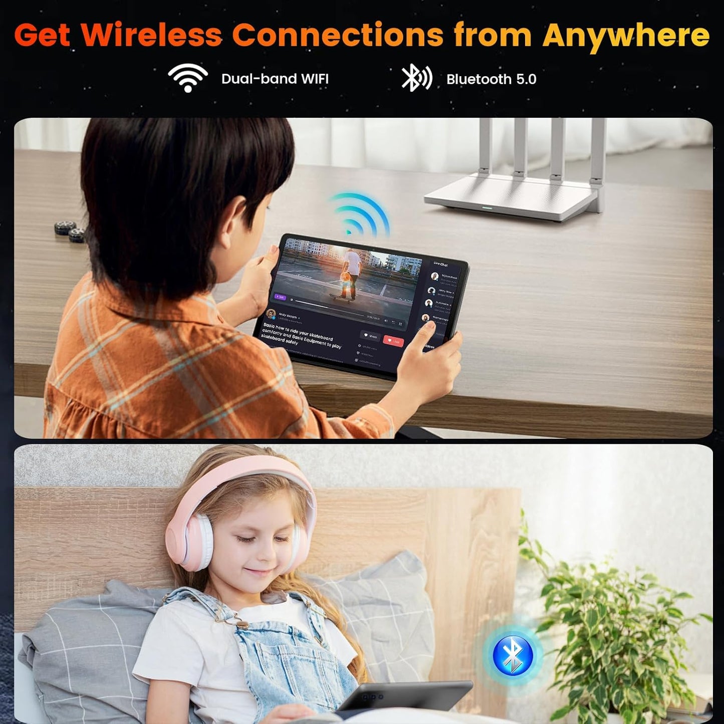 Android 15 Tablet 8.7 inch, Mini Tablet 5000mAh, Wi-Fi 6 & BT5.0, 11GB RAM & 64GB ROM 1TB Expandable, Tablet Computer with IPS HD Display, Support GPS, GMS, Widevine L1