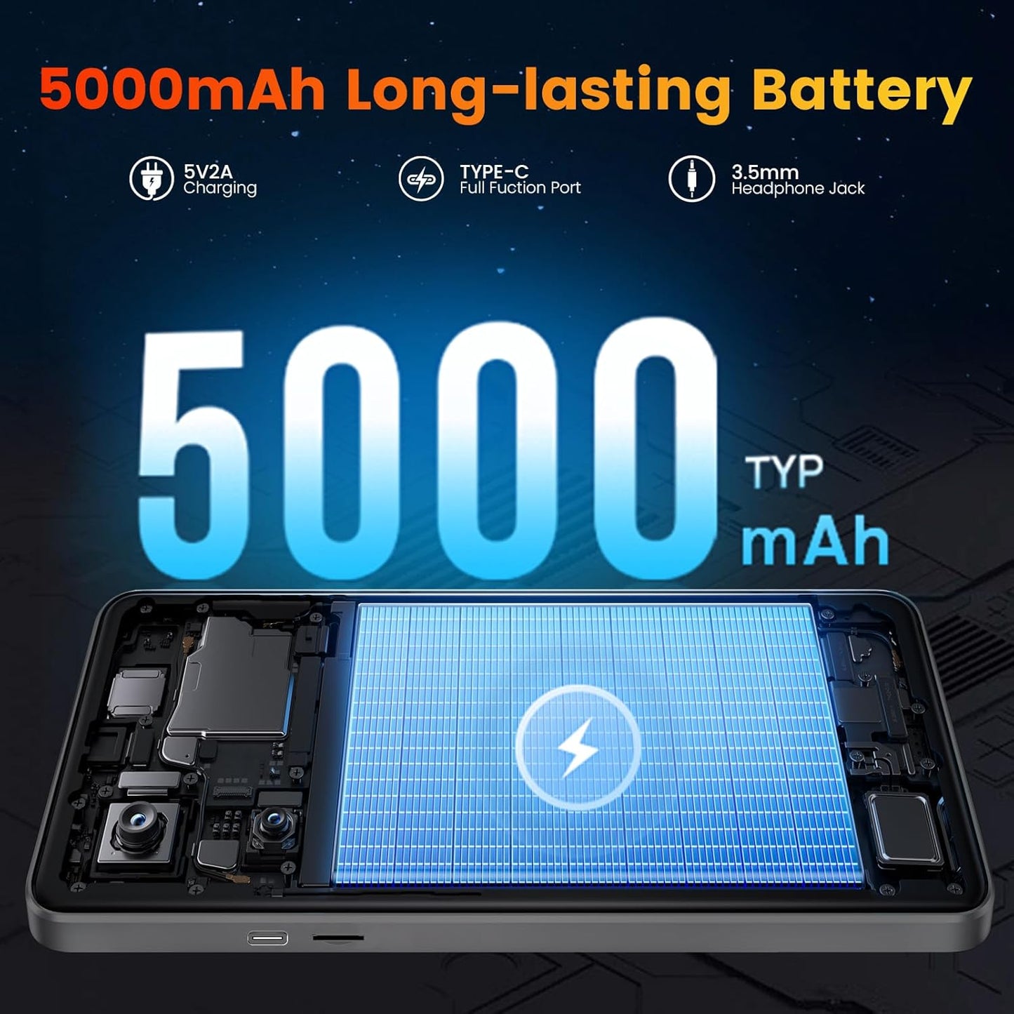 Android 15 Tablet 8.7 inch, Mini Tablet 5000mAh, Wi-Fi 6 & BT5.0, 11GB RAM & 64GB ROM 1TB Expandable, Tablet Computer with IPS HD Display, Support GPS, GMS, Widevine L1