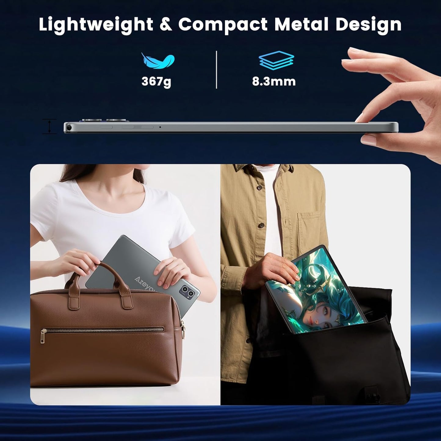 10 Inch Tablet, Octa-Core, Android Tablets Support WiFi 6 & Widevine L1 & GMS, 8GB+128GB 1TB Expand, Mini Tablet with 1280 x 800 IPS HD Touchscreen, 6000mAh Battery