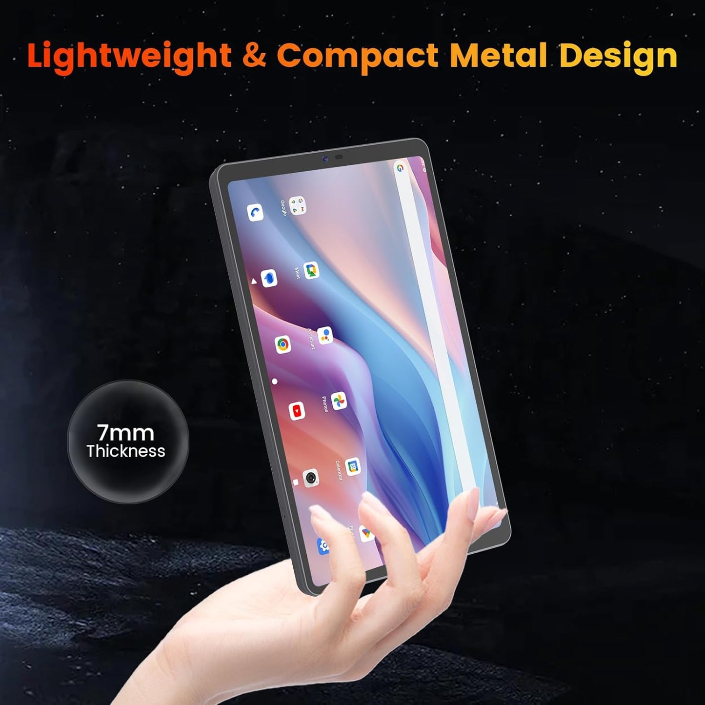Android 15 Tablet 8.7 inch, Mini Tablet 5000mAh, Wi-Fi 6 & BT5.0, 11GB RAM & 64GB ROM 1TB Expandable, Tablet Computer with IPS HD Display, Support GPS, GMS, Widevine L1